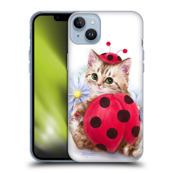 Kayomi Harai Animals And Fantasy Kitten Cat Lady Bug Soft Gel Case for Apple iPhone 14 Plus