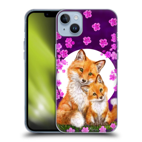 Kayomi Harai Animals And Fantasy Mother & Baby Fox Soft Gel Case for Apple iPhone 14 Plus