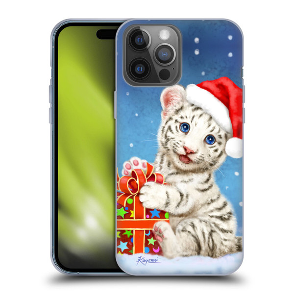 Kayomi Harai Animals And Fantasy White Tiger Christmas Gift Soft Gel Case for Apple iPhone 14 Pro Max