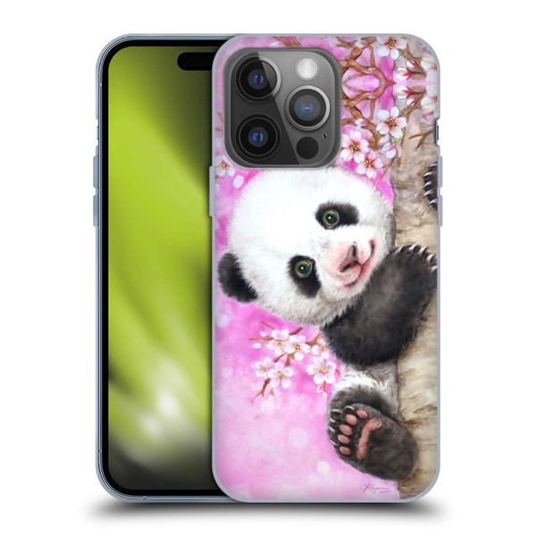 Kayomi Harai Animals And Fantasy Cherry Blossom Panda Soft Gel Case for Apple iPhone 14 Pro
