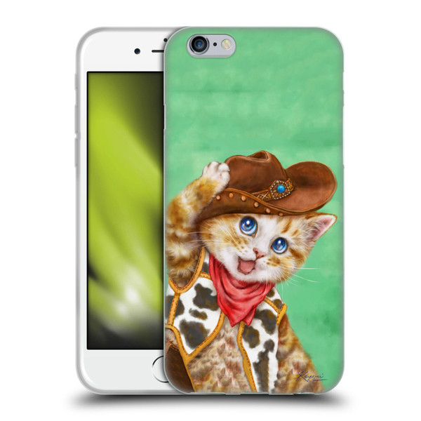 Kayomi Harai Animals And Fantasy Cowboy Kitten Soft Gel Case for Apple iPhone 6 / iPhone 6s