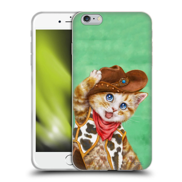 Kayomi Harai Animals And Fantasy Cowboy Kitten Soft Gel Case for Apple iPhone 6 Plus / iPhone 6s Plus