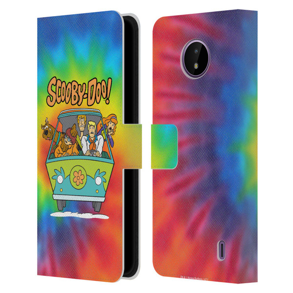 Scooby-Doo Mystery Inc. Tie Dye Leather Book Wallet Case Cover For Nokia C10 / C20