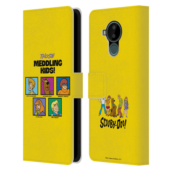 Scooby-Doo Mystery Inc. Meddling Kids Leather Book Wallet Case Cover For Nokia C30
