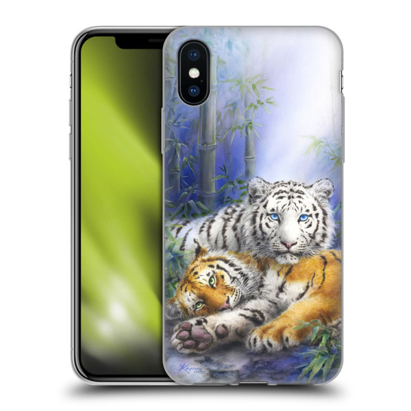 Kayomi Harai Animals And Fantasy Asian Tiger Couple Soft Gel Case for Apple iPhone X / iPhone XS