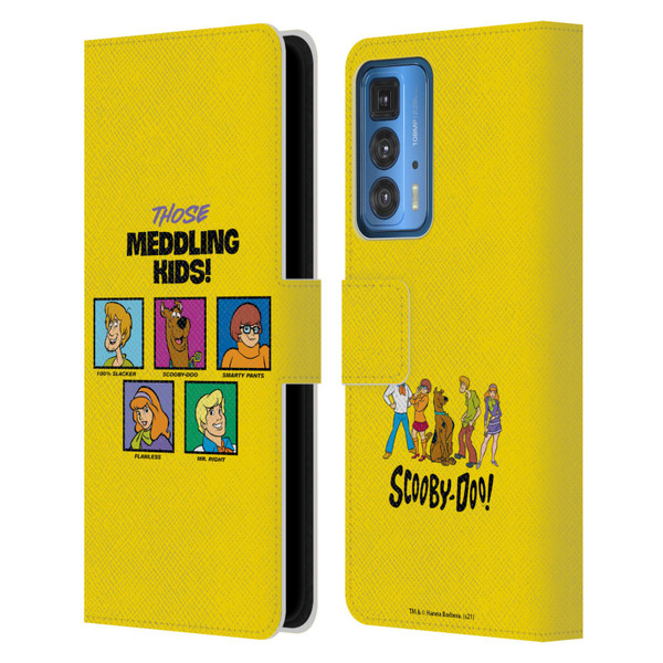 Scooby-Doo Mystery Inc. Meddling Kids Leather Book Wallet Case Cover For Motorola Edge 20 Pro