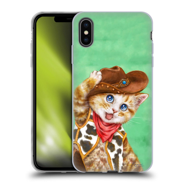 Kayomi Harai Animals And Fantasy Cowboy Kitten Soft Gel Case for Apple iPhone XS Max