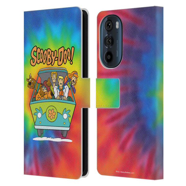 Scooby-Doo Mystery Inc. Tie Dye Leather Book Wallet Case Cover For Motorola Edge 30