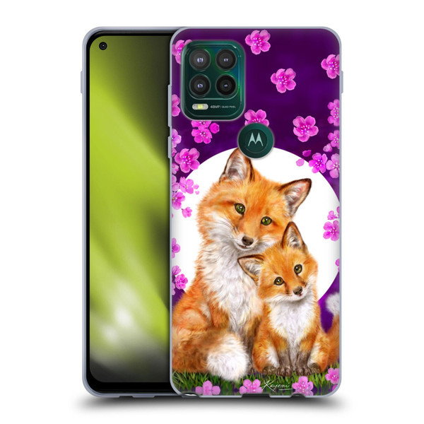 Kayomi Harai Animals And Fantasy Mother & Baby Fox Soft Gel Case for Motorola Moto G Stylus 5G 2021