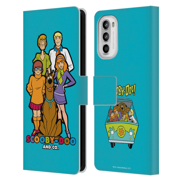 Scooby-Doo Mystery Inc. Scooby-Doo And Co. Leather Book Wallet Case Cover For Motorola Moto G52