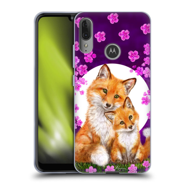 Kayomi Harai Animals And Fantasy Mother & Baby Fox Soft Gel Case for Motorola Moto E6 Plus