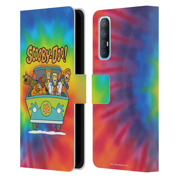 Scooby-Doo Mystery Inc. Tie Dye Leather Book Wallet Case Cover For OPPO Find X2 Neo 5G