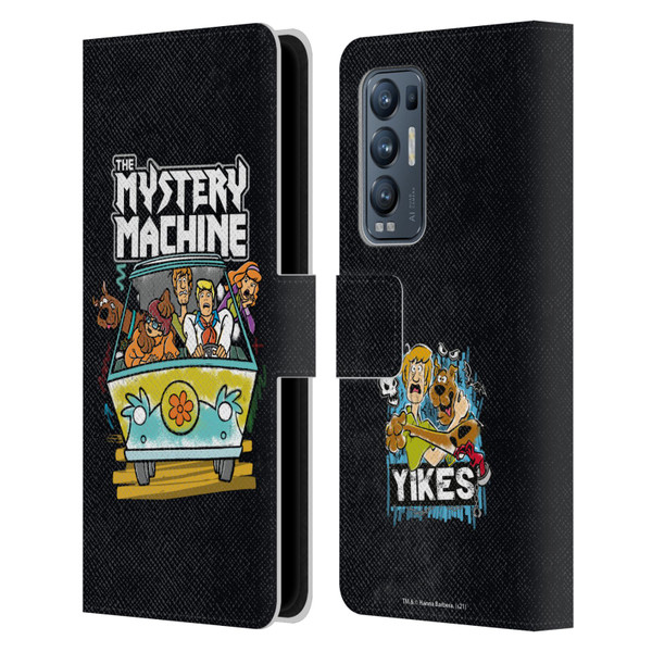 Scooby-Doo Mystery Inc. Grunge Mystery Machine Leather Book Wallet Case Cover For OPPO Find X3 Neo / Reno5 Pro+ 5G