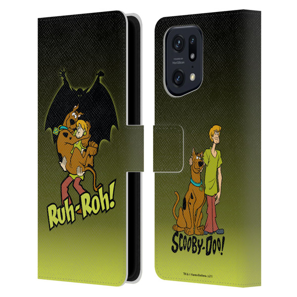 Scooby-Doo Mystery Inc. Ruh-Roh Leather Book Wallet Case Cover For OPPO Find X5 Pro