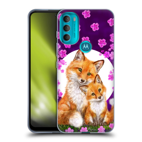 Kayomi Harai Animals And Fantasy Mother & Baby Fox Soft Gel Case for Motorola Moto G71 5G