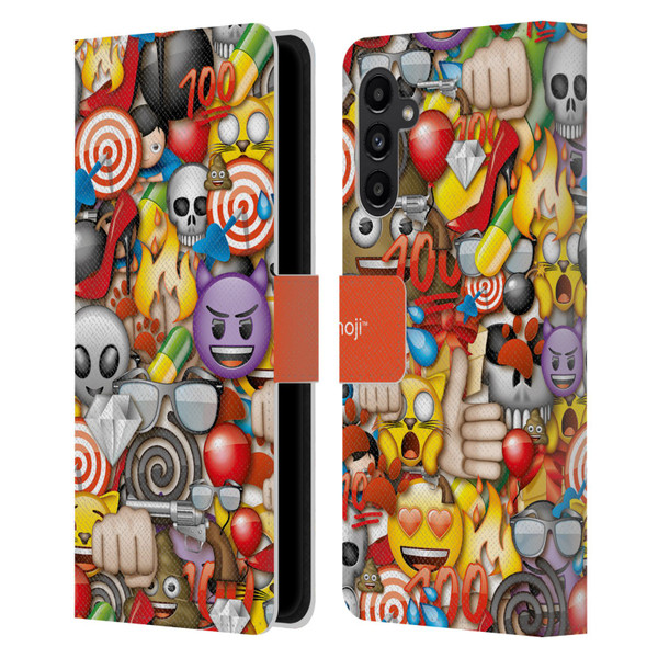 emoji® Full Patterns Assorted Leather Book Wallet Case Cover For Samsung Galaxy A13 5G (2021)