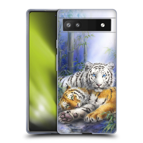 Kayomi Harai Animals And Fantasy Asian Tiger Couple Soft Gel Case for Google Pixel 6a