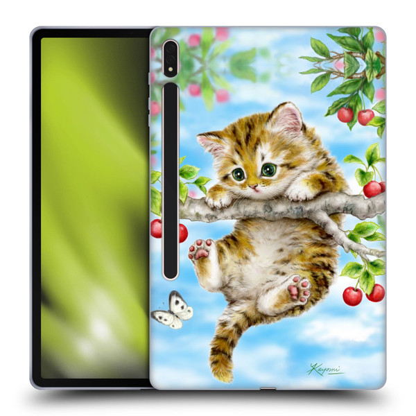 Kayomi Harai Animals And Fantasy Cherry Tree Kitten Soft Gel Case for Samsung Galaxy Tab S8 Plus