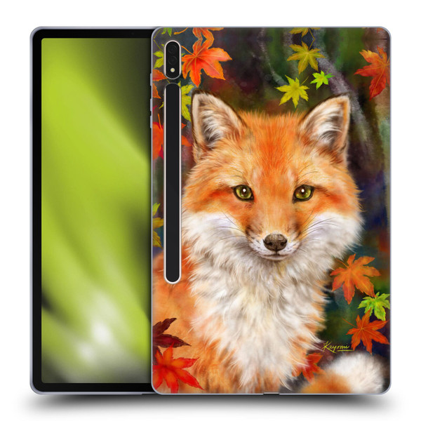 Kayomi Harai Animals And Fantasy Fox With Autumn Leaves Soft Gel Case for Samsung Galaxy Tab S8 Plus