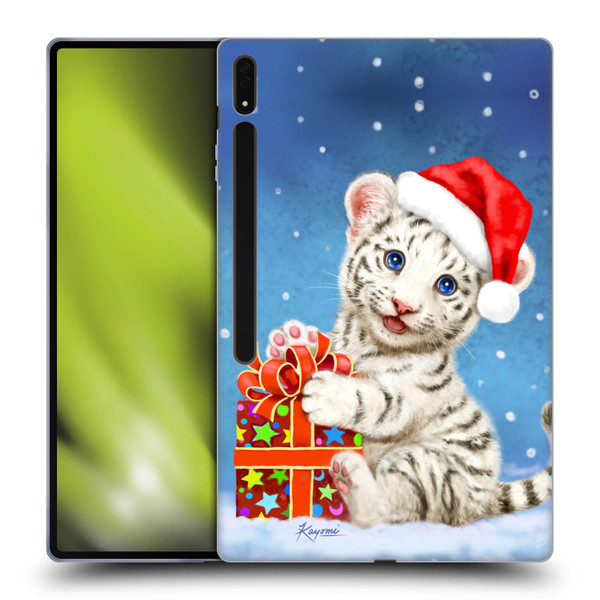 Kayomi Harai Animals And Fantasy White Tiger Christmas Gift Soft Gel Case for Samsung Galaxy Tab S8 Ultra