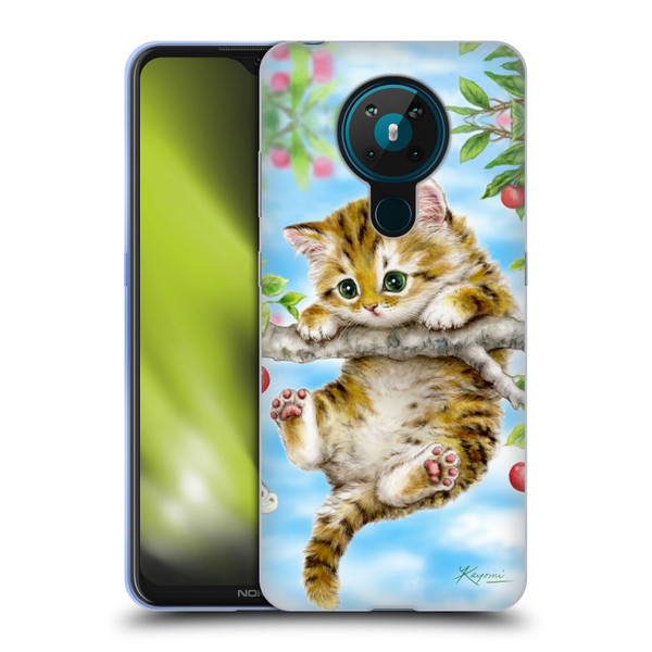 Kayomi Harai Animals And Fantasy Cherry Tree Kitten Soft Gel Case for Nokia 5.3