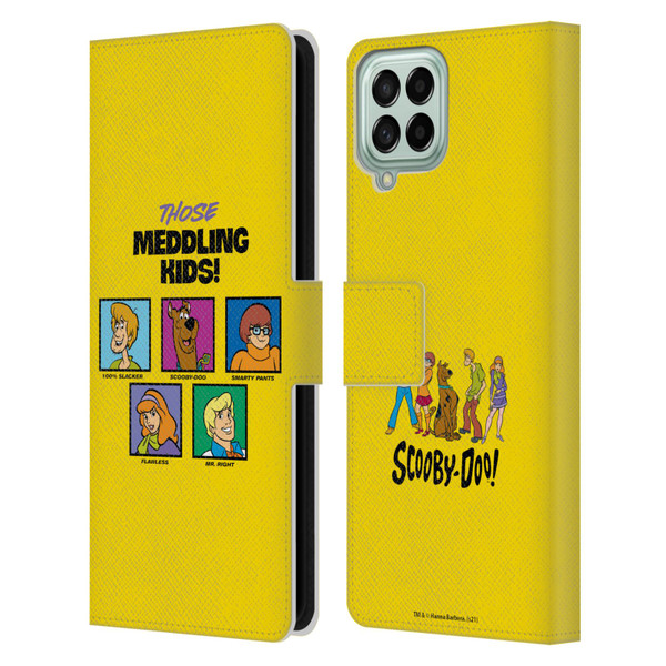 Scooby-Doo Mystery Inc. Meddling Kids Leather Book Wallet Case Cover For Samsung Galaxy M53 (2022)