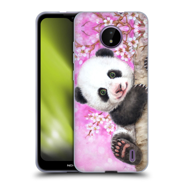 Kayomi Harai Animals And Fantasy Cherry Blossom Panda Soft Gel Case for Nokia C10 / C20