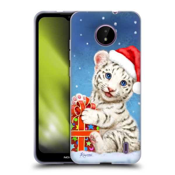 Kayomi Harai Animals And Fantasy White Tiger Christmas Gift Soft Gel Case for Nokia C10 / C20