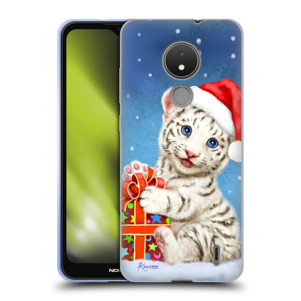 Kayomi Harai Animals And Fantasy White Tiger Christmas Gift Soft Gel Case for Nokia C21