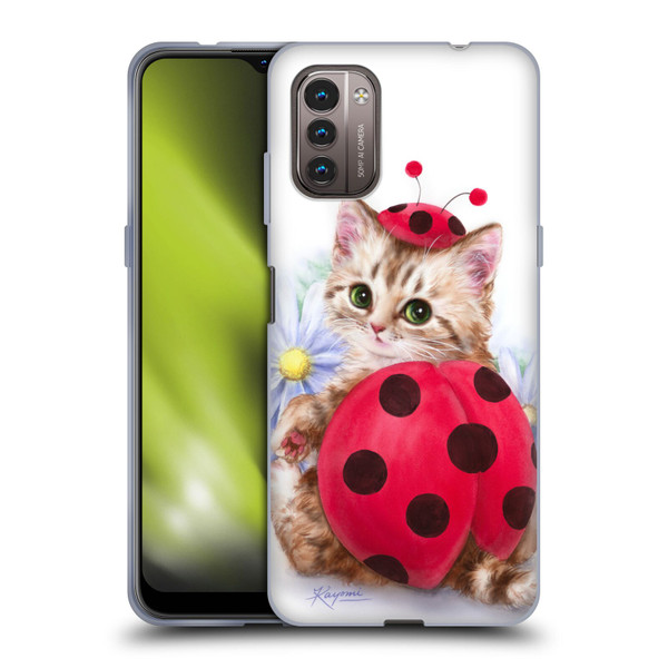 Kayomi Harai Animals And Fantasy Kitten Cat Lady Bug Soft Gel Case for Nokia G11 / G21