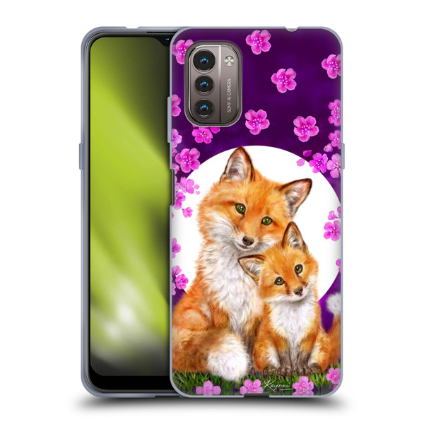Kayomi Harai Animals And Fantasy Mother & Baby Fox Soft Gel Case for Nokia G11 / G21