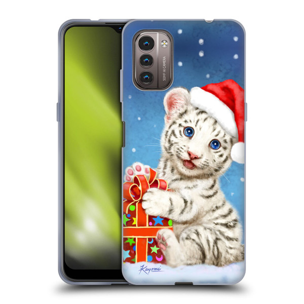 Kayomi Harai Animals And Fantasy White Tiger Christmas Gift Soft Gel Case for Nokia G11 / G21