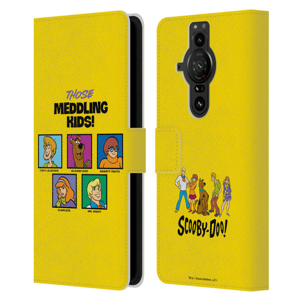 Scooby-Doo Mystery Inc. Meddling Kids Leather Book Wallet Case Cover For Sony Xperia Pro-I