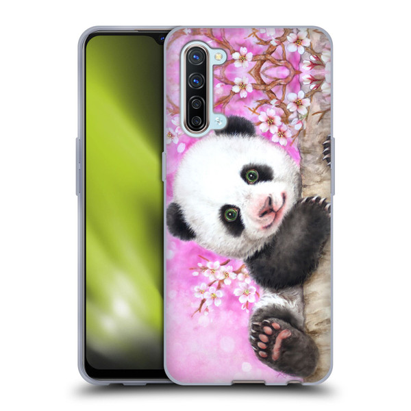 Kayomi Harai Animals And Fantasy Cherry Blossom Panda Soft Gel Case for OPPO Find X2 Lite 5G
