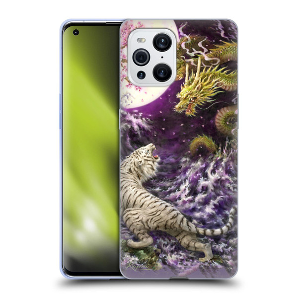 Kayomi Harai Animals And Fantasy Asian Tiger & Dragon Soft Gel Case for OPPO Find X3 / Pro