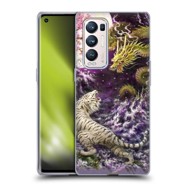 Kayomi Harai Animals And Fantasy Asian Tiger & Dragon Soft Gel Case for OPPO Find X3 Neo / Reno5 Pro+ 5G