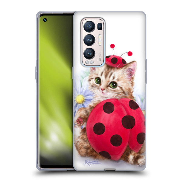 Kayomi Harai Animals And Fantasy Kitten Cat Lady Bug Soft Gel Case for OPPO Find X3 Neo / Reno5 Pro+ 5G