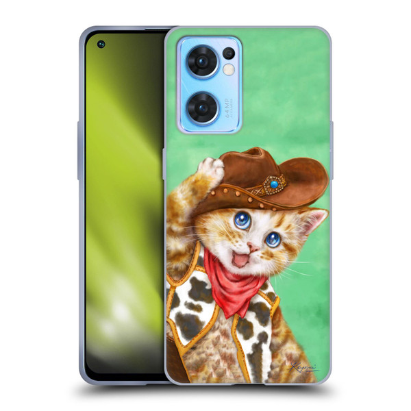 Kayomi Harai Animals And Fantasy Cowboy Kitten Soft Gel Case for OPPO Reno7 5G / Find X5 Lite