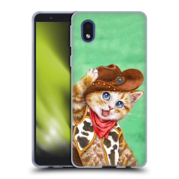 Kayomi Harai Animals And Fantasy Cowboy Kitten Soft Gel Case for Samsung Galaxy A01 Core (2020)