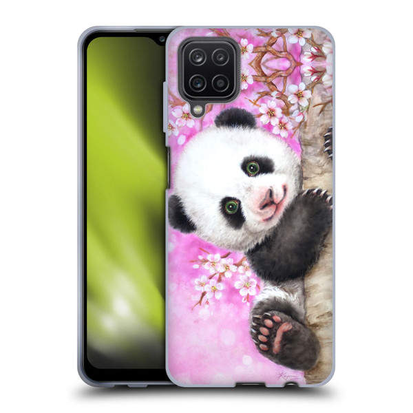 Kayomi Harai Animals And Fantasy Cherry Blossom Panda Soft Gel Case for Samsung Galaxy A12 (2020)