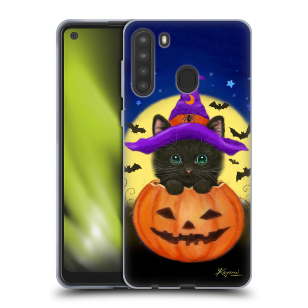 Kayomi Harai Animals And Fantasy Halloween With Cat Soft Gel Case for Samsung Galaxy A21 (2020)