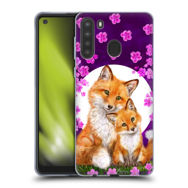Kayomi Harai Animals And Fantasy Mother & Baby Fox Soft Gel Case for Samsung Galaxy A21 (2020)