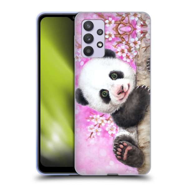 Kayomi Harai Animals And Fantasy Cherry Blossom Panda Soft Gel Case for Samsung Galaxy A32 5G / M32 5G (2021)