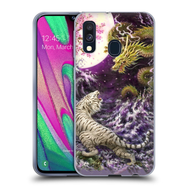 Kayomi Harai Animals And Fantasy Asian Tiger & Dragon Soft Gel Case for Samsung Galaxy A40 (2019)