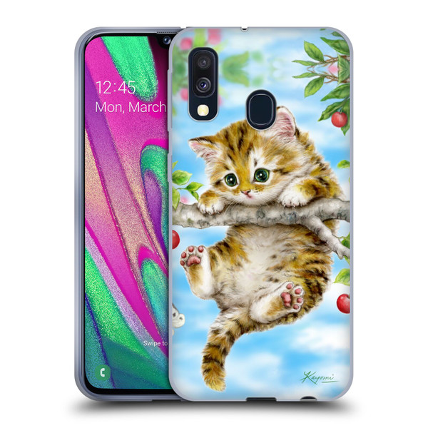 Kayomi Harai Animals And Fantasy Cherry Tree Kitten Soft Gel Case for Samsung Galaxy A40 (2019)