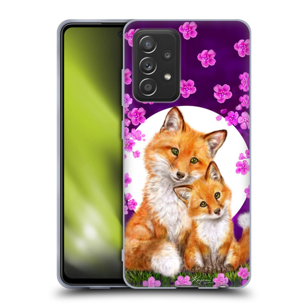 Kayomi Harai Animals And Fantasy Mother & Baby Fox Soft Gel Case for Samsung Galaxy A52 / A52s / 5G (2021)