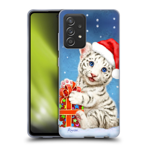 Kayomi Harai Animals And Fantasy White Tiger Christmas Gift Soft Gel Case for Samsung Galaxy A52 / A52s / 5G (2021)