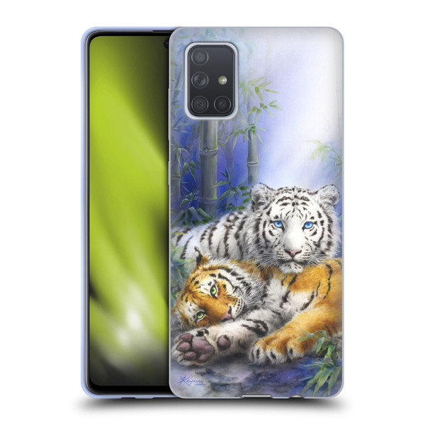 Kayomi Harai Animals And Fantasy Asian Tiger Couple Soft Gel Case for Samsung Galaxy A71 (2019)
