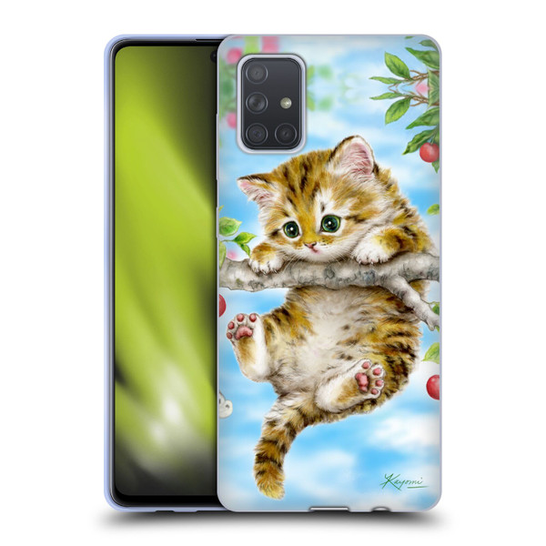 Kayomi Harai Animals And Fantasy Cherry Tree Kitten Soft Gel Case for Samsung Galaxy A71 (2019)