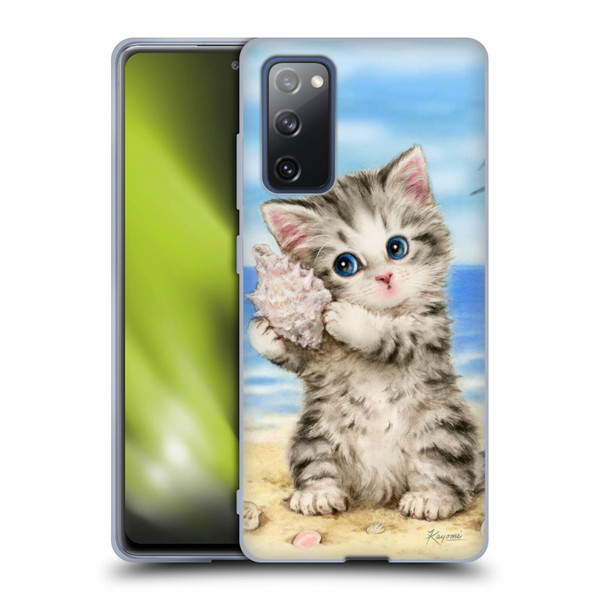 Kayomi Harai Animals And Fantasy Seashell Kitten At Beach Soft Gel Case for Samsung Galaxy S20 FE / 5G